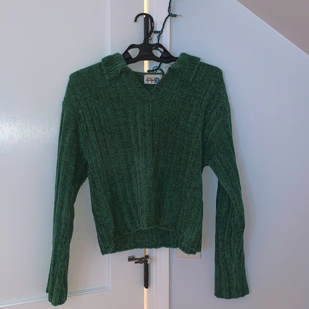 Paul Harris Design Ribbed Cropped Sweater M
